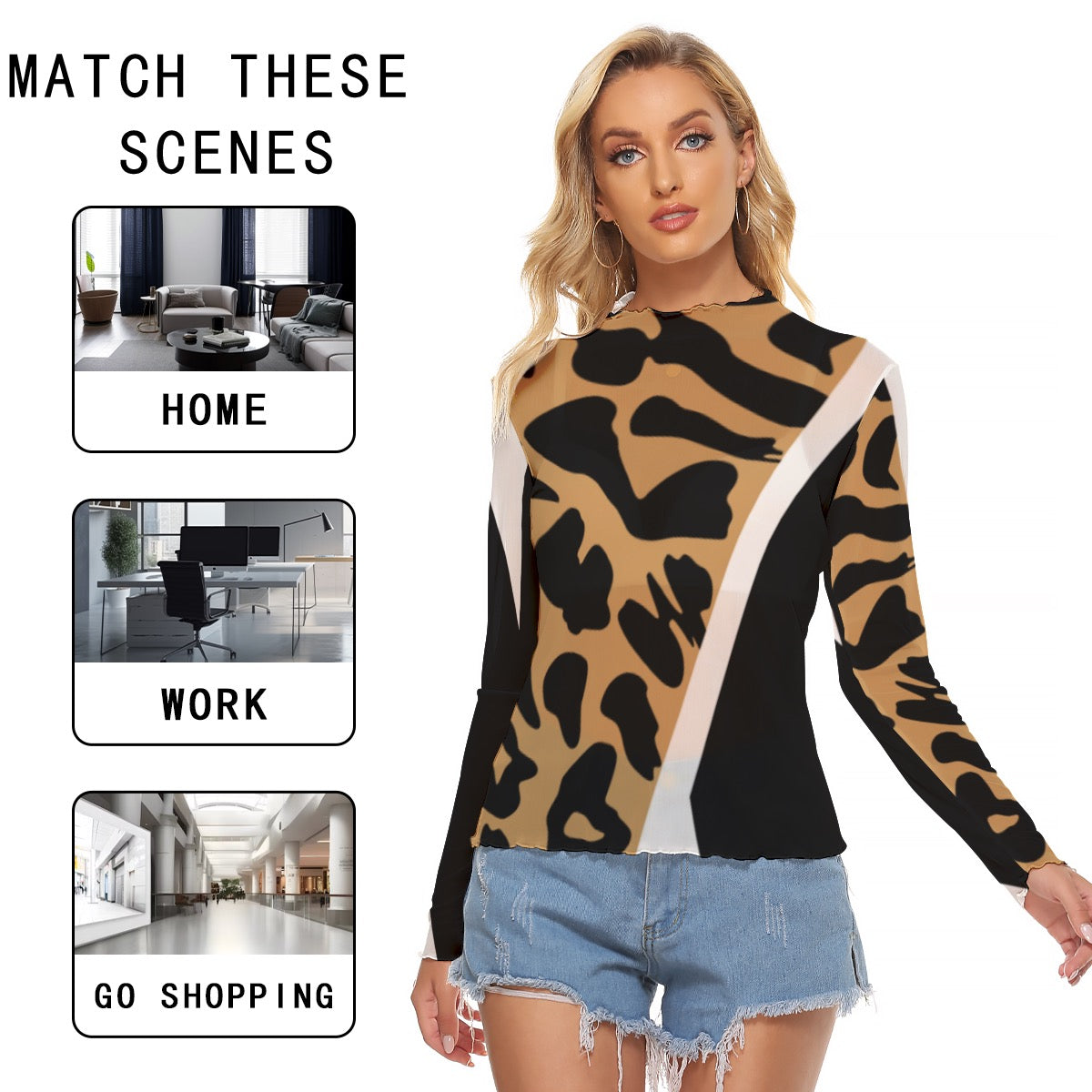 Mrs.Classy All-Over Print Women's Mesh T-shirt
