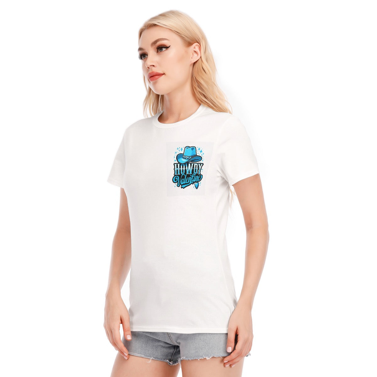 All-Over Print Women's Round Neck T-Shirt | 190GSM Cotton
