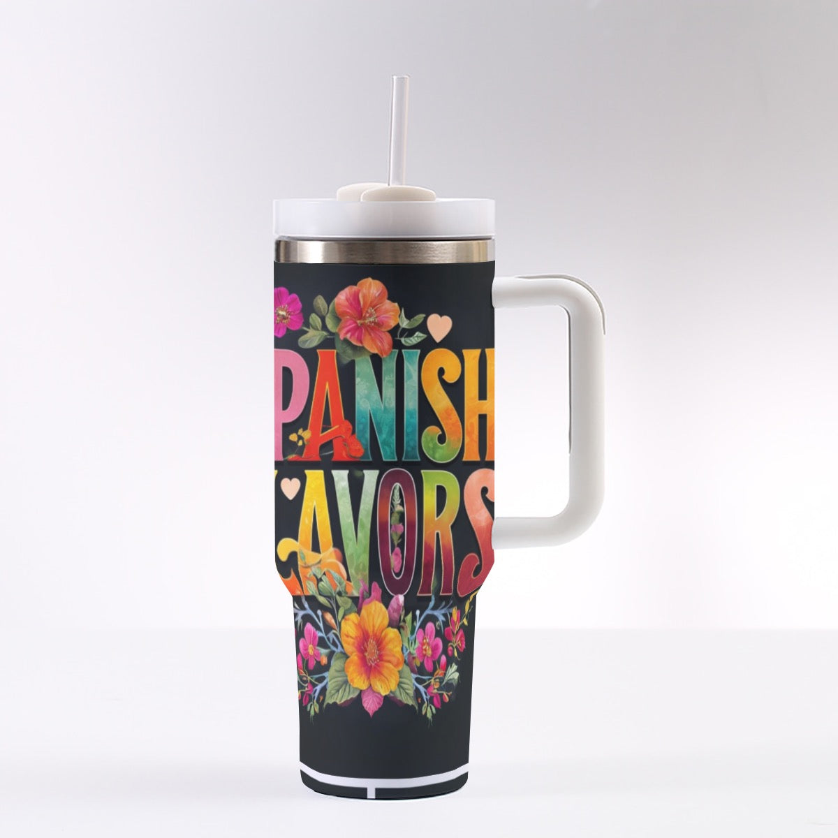 Spanish Tea Queen 40 oz Tumbler With Handle