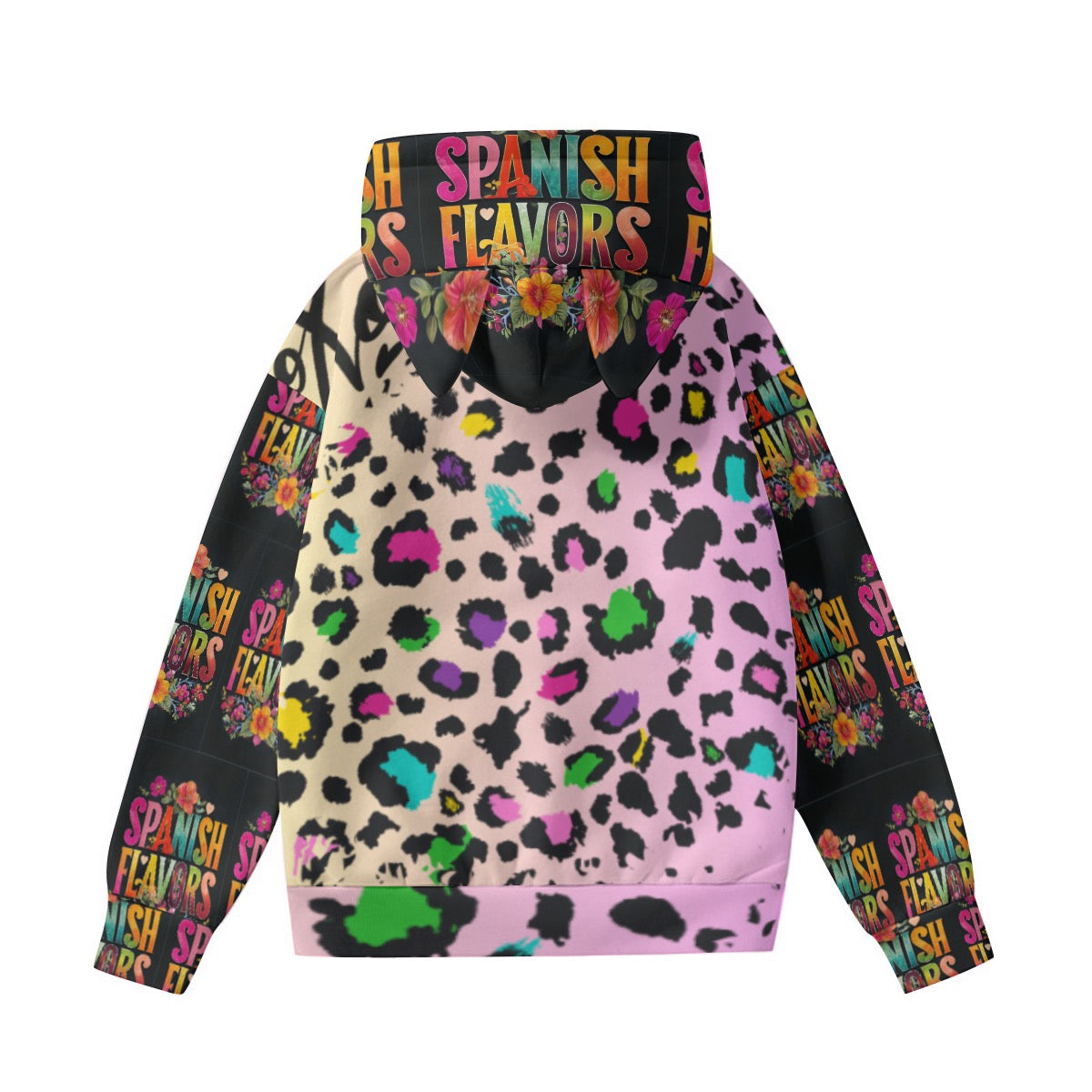 Spanish Flavors Hoodie With Decorative Ears