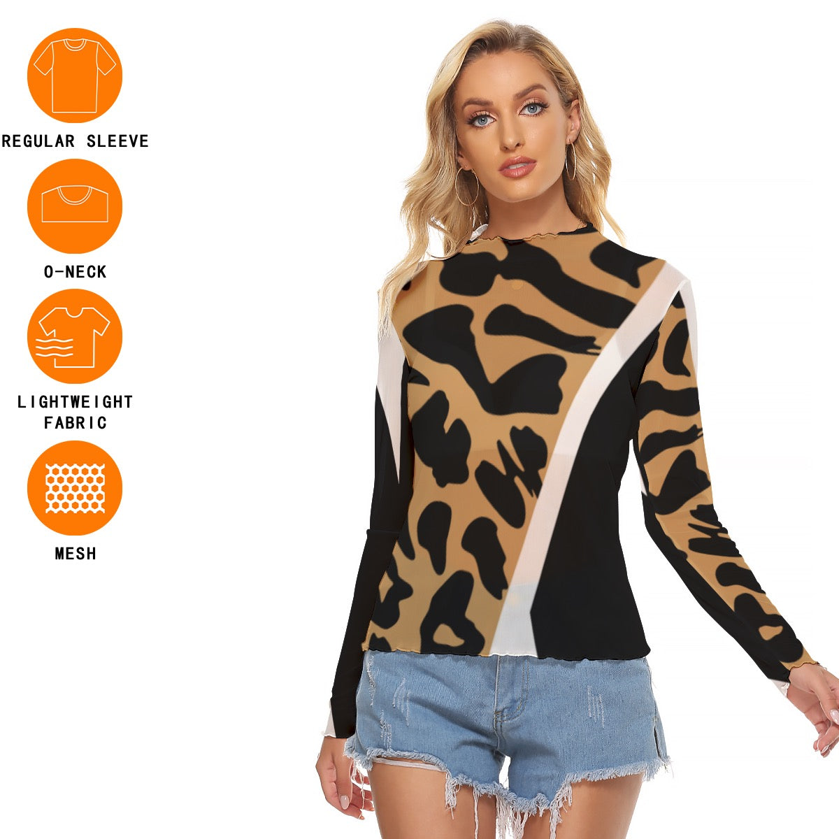 Mrs.Classy All-Over Print Women's Mesh T-shirt