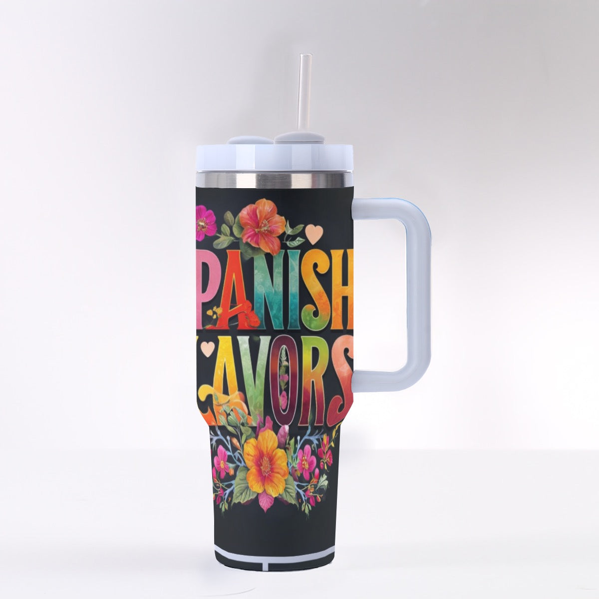 Spanish Tea Queen 40 oz Tumbler With Handle