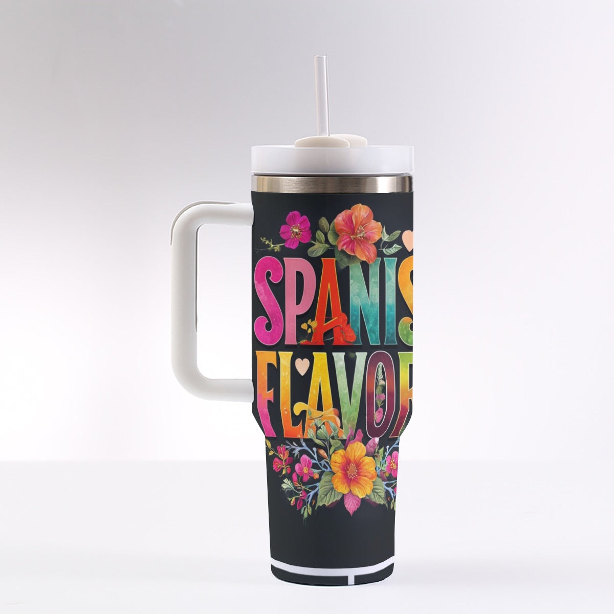 Spanish Tea Queen 40 oz Tumbler With Handle