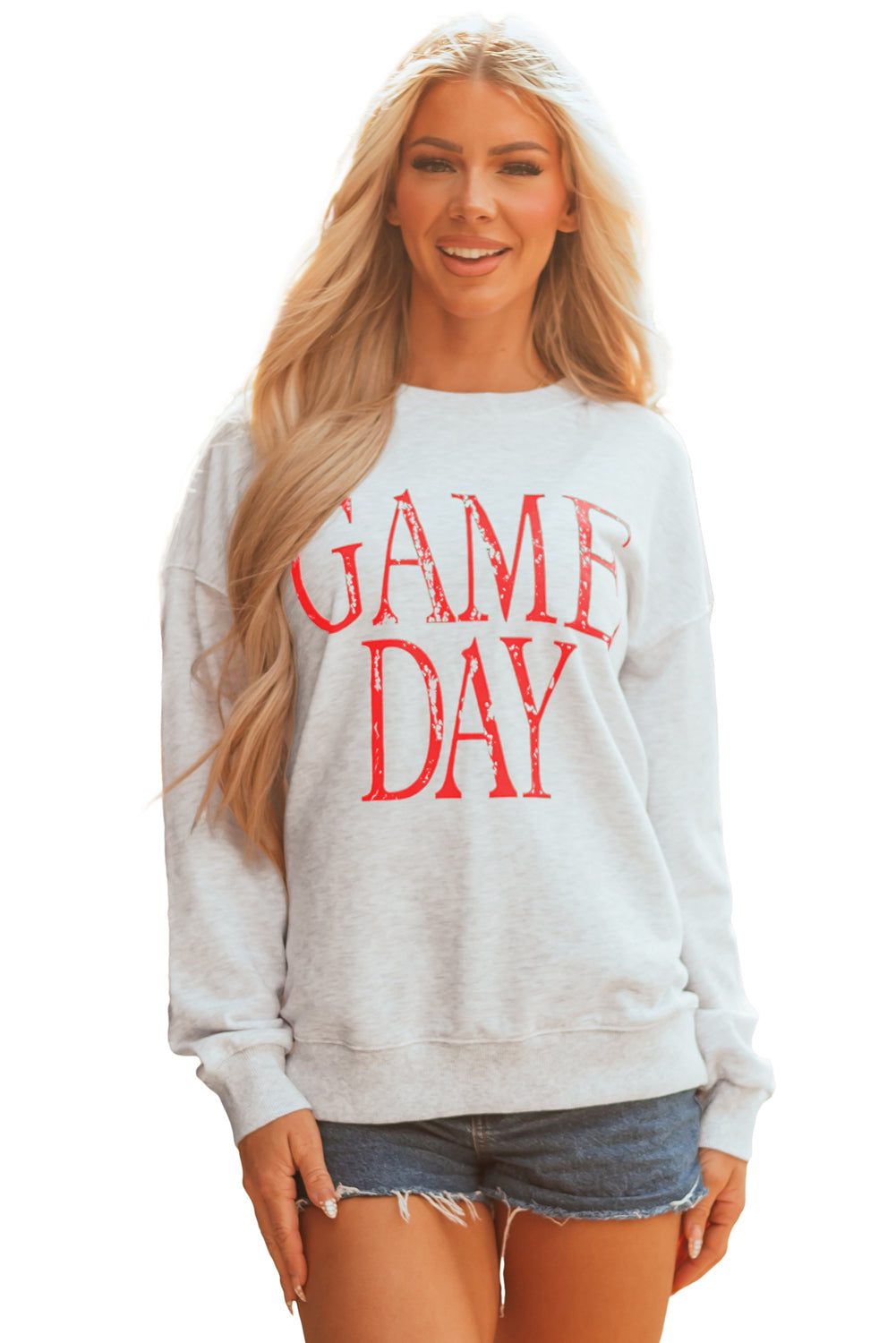 GAME DAY Vintage Washed Graphic Baggy Sweatshirt
