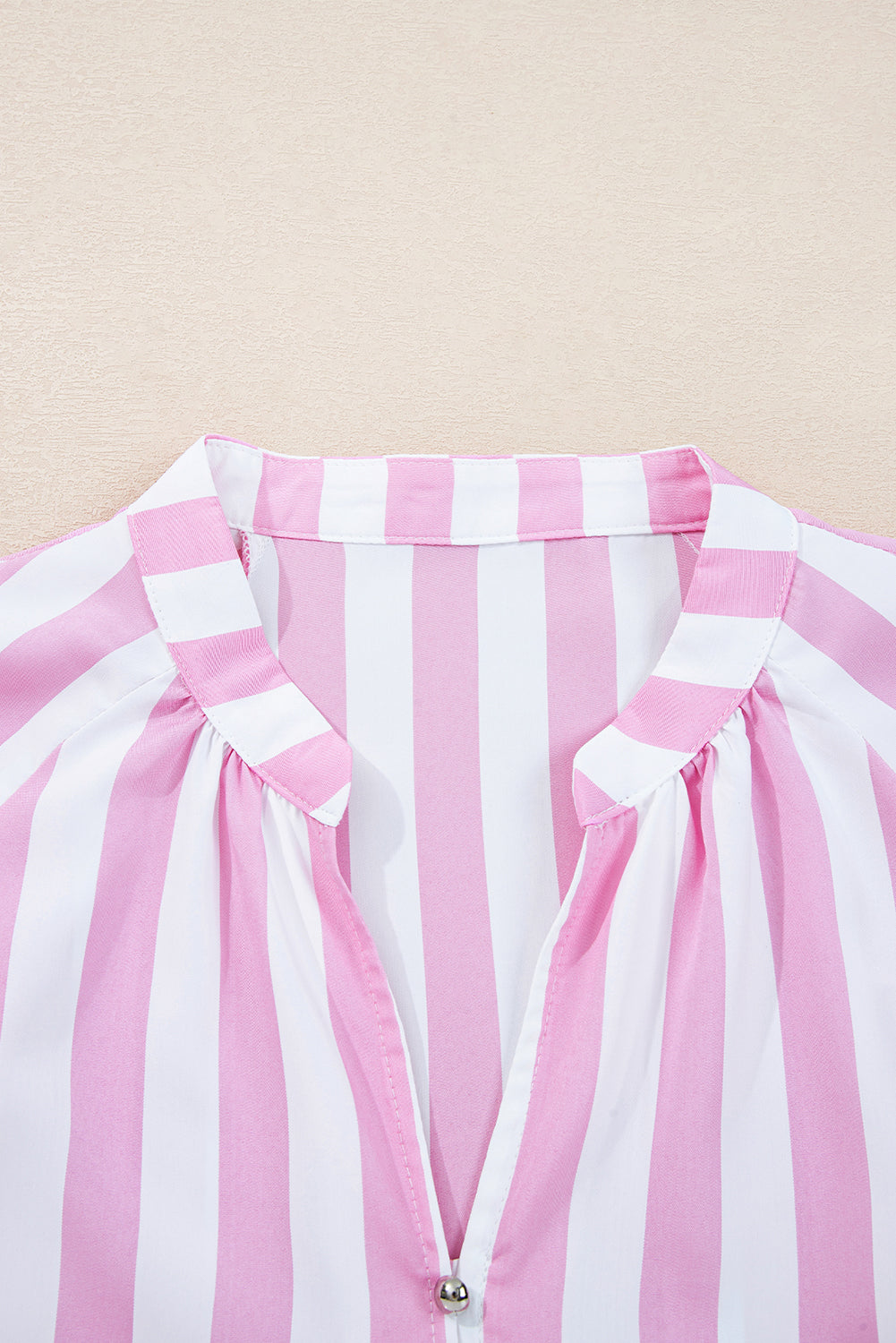 Cow Girl Stripe Bracelet Sleeve Buttons Loose Mini Dress