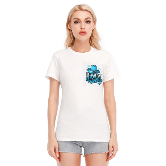 All-Over Print Women's Round Neck T-Shirt | 190GSM Cotton