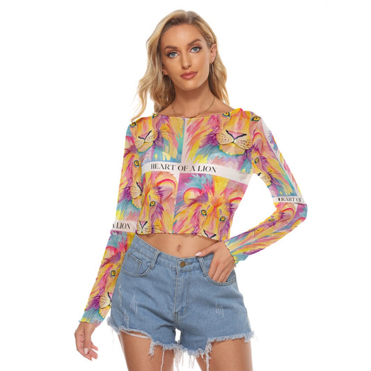 All-Over Print Women's Mesh Long Sleeves T-shirt