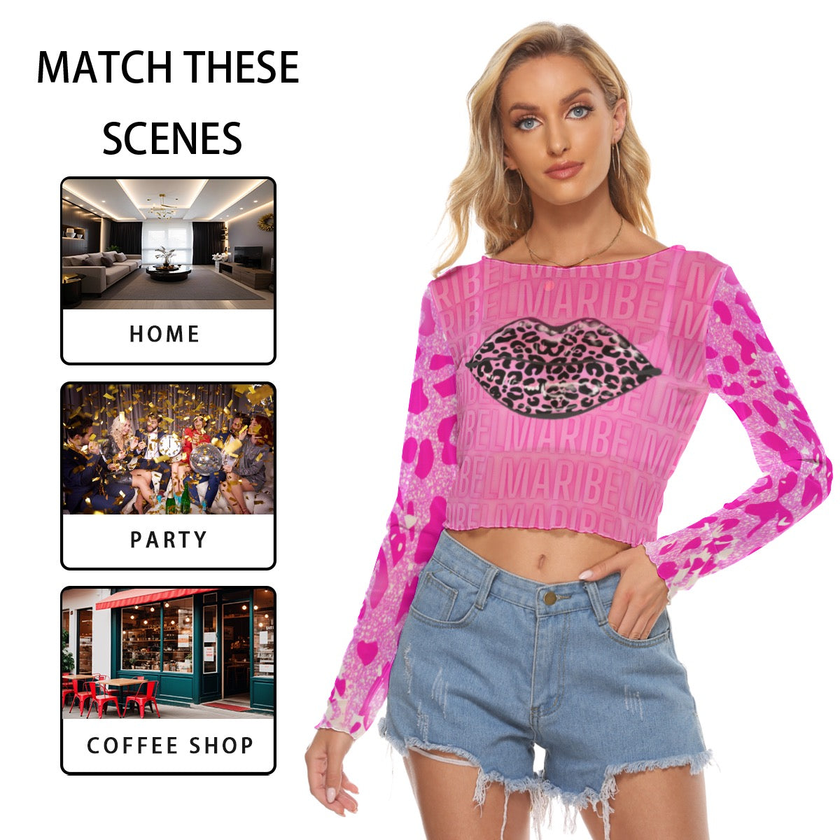 Maribell Inspired Mesh Long Sleeves T-shirt