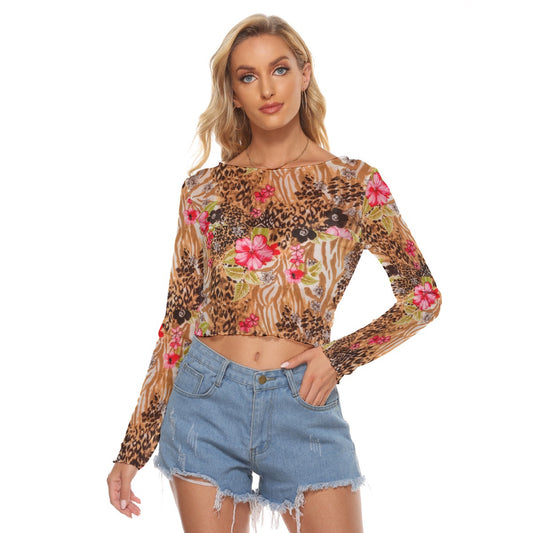 All-Over Print Women's Mesh Long Sleeves T-shirt