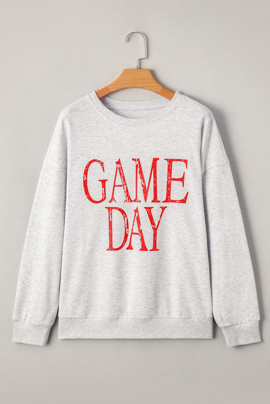 GAME DAY Vintage Washed Graphic Baggy Sweatshirt